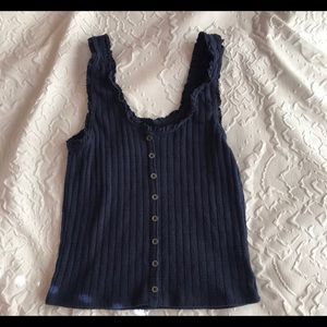Lettuce edge navy tank